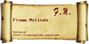 Fromm Melinda névjegykártya